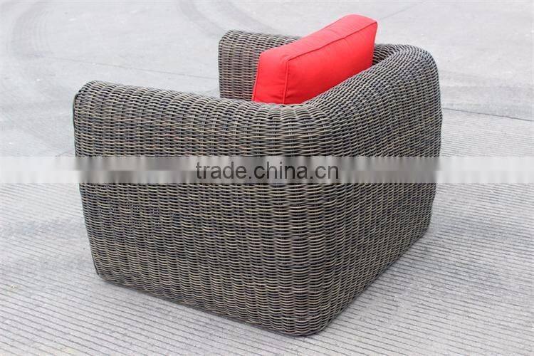 Outdoor furniture sofa set with 5.0mm round rattan