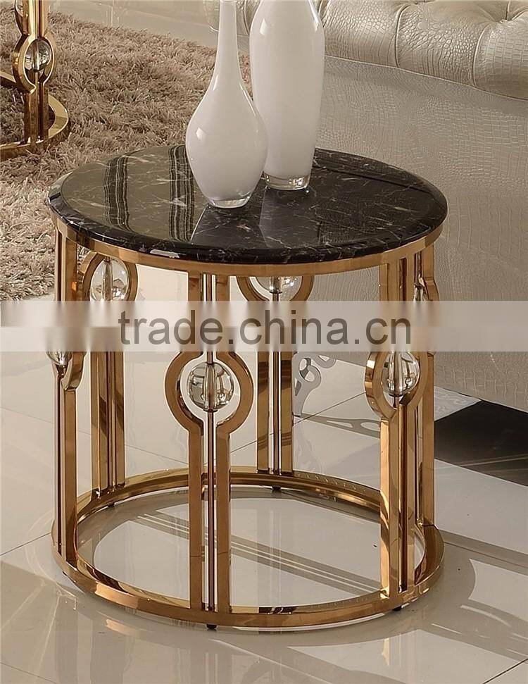 Royal stainless steel hotel/living room furniture side/corner table B818-2G