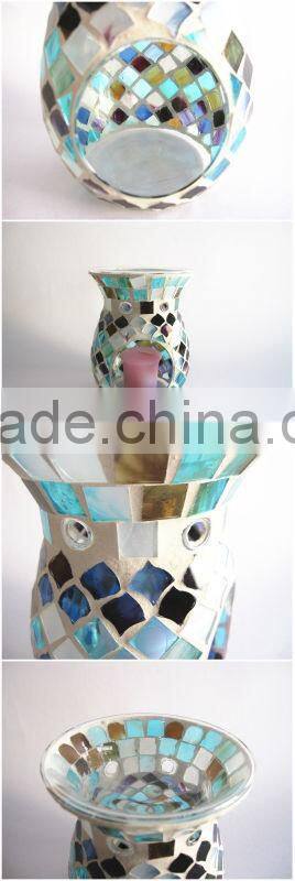 Color Scalloped Shape Mosaic Handmade Rustic Vase Single Types of Flower Vase