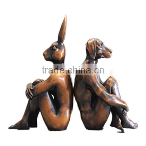 decoration animal head rabbit head sculpture