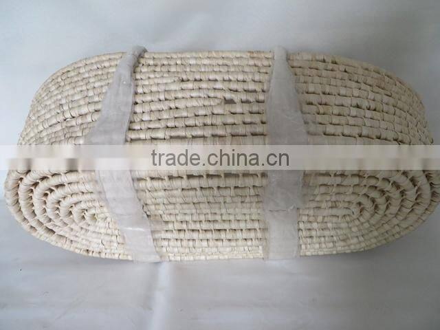 Natural material maize baby mose basket with handles