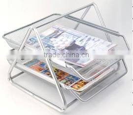 Hot Sell Metal Mesh Office Supplies Desk File Organizer Magazine Holder