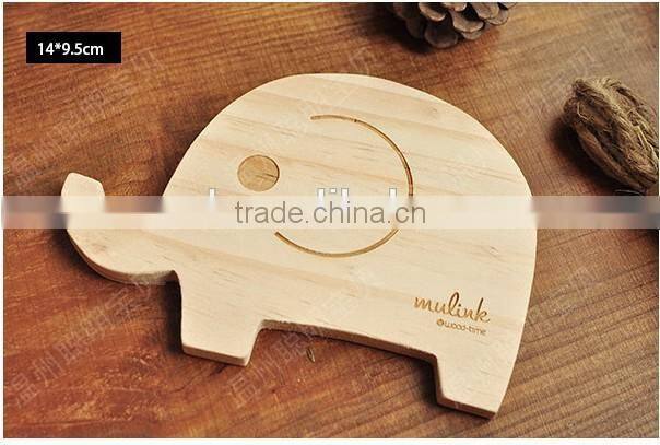 High quality wooden cup mat with cute design