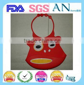 Unisex Washable Eco-friendly Silicone Bibs for Baby