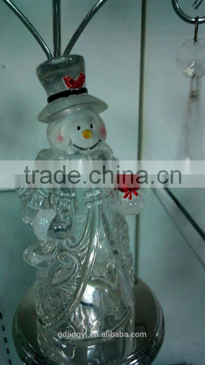 High quality glass snowman with candle holder