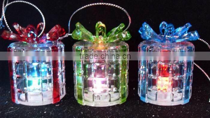 new style acrylic plastic LED glitter light colourful gift box decor