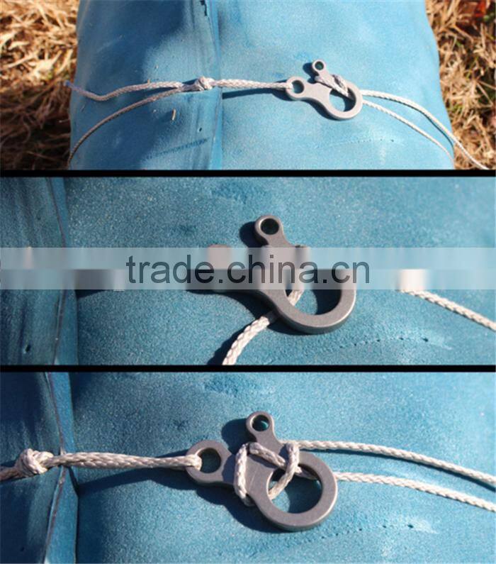 Outdoor Emergency Survival Stainless Steel 3 Hole Rope Knotting Buckle