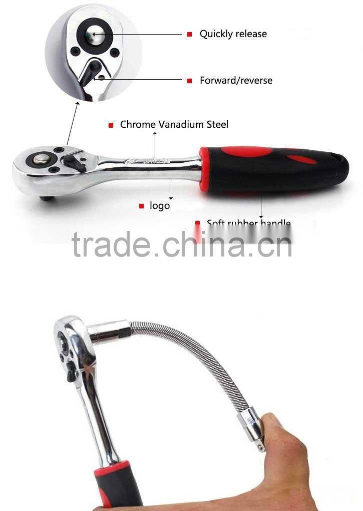 108PCS 1/2" 1/4" GERMANY FORCE MULTIFUNCTIONAL MECHANICAL SOCKET SET HAND TOOL SET