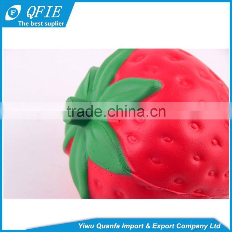 Promotional 11.5CM PU foam big Strawberry Kawaii Jumbo Squishy Slow Rising toy for kids