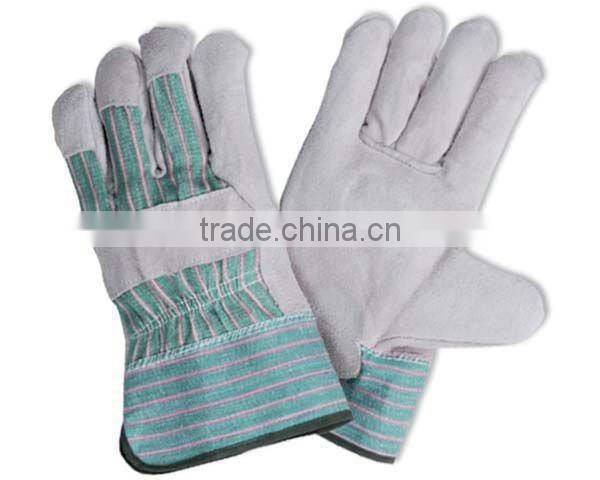 Industry cow split leather working gloves for safety ZMR111