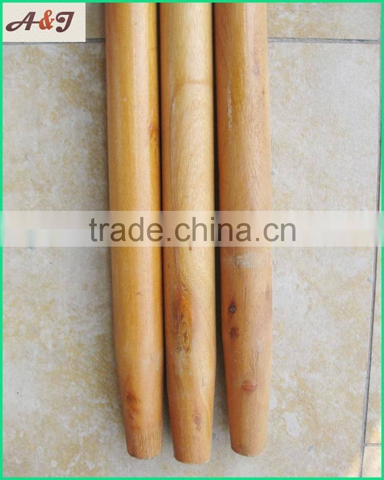 varnished wooden spade handle