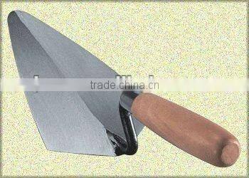 rhombic carbon steel bricklaying trowel with wooden handle