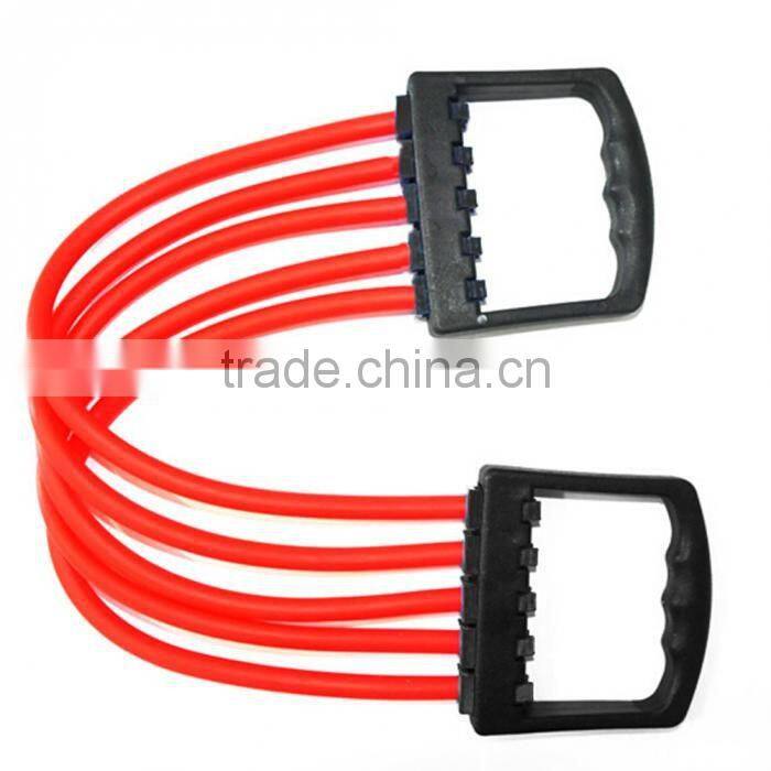 Portable Indoor sports Supply Chest Expander Puller Exercise Fitness Resistance Cable Band Tube Yoga 5 Latex Resistance Bands
