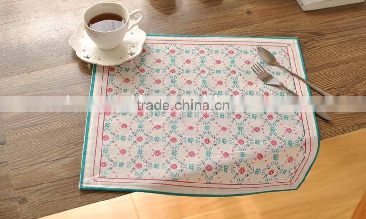 Classical European Priting Table Napkin Linen Cotton Folding Design Dinner Napkin