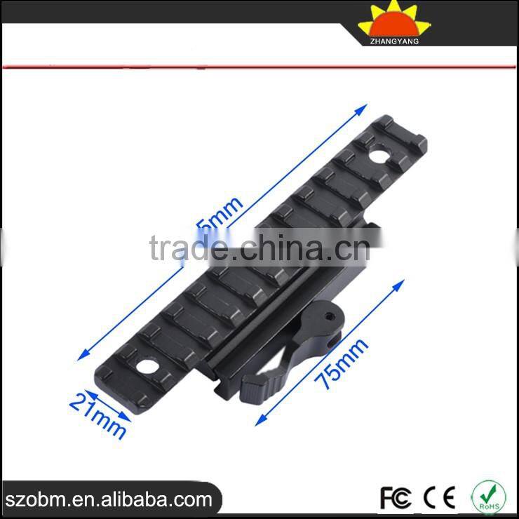 D0038 Aluminum Alloy 21mm Tactical Flashlight Gun Mount Quick Disassembly Rail Adaptor