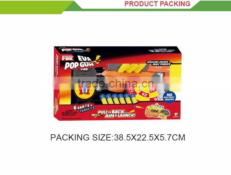 Hot selling good quailty EVA toys soft plastic bullet toy gun