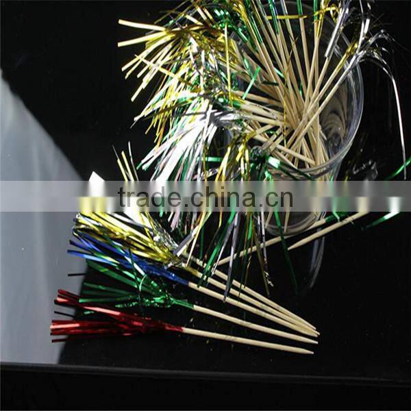 Cake decorate fancy colorful foil palm party picks