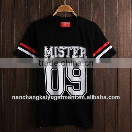 European and American Men's Sports Digital Printing O-Neck Baseball T-shirt