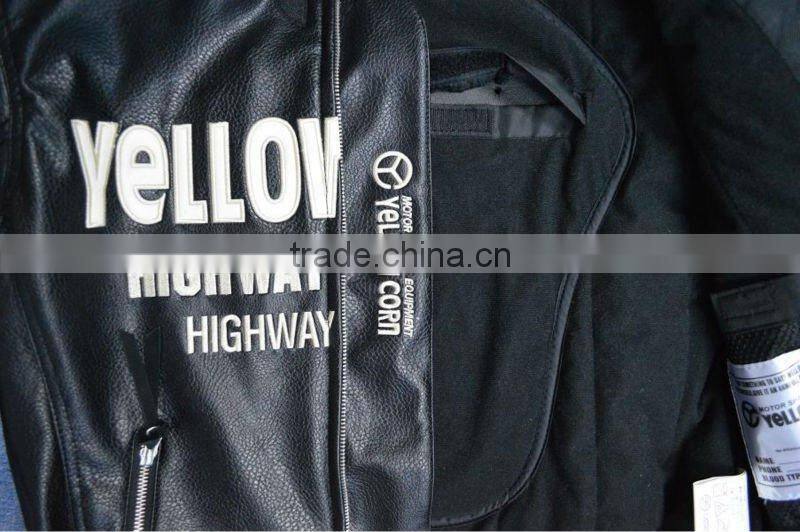 PU leather motorcycle jacket design/any logo available
