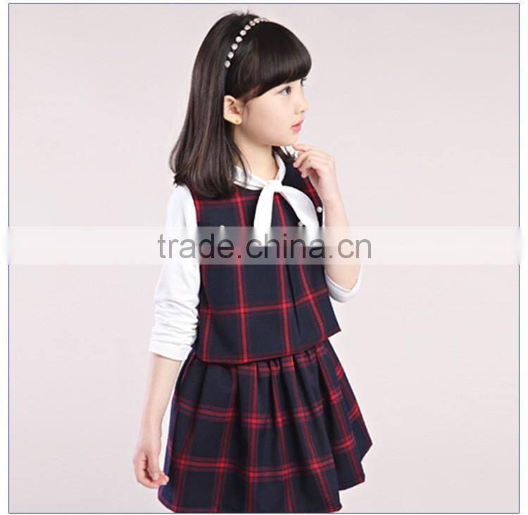 Girls Check Dress School Uniform Manufacturer Guangzhou China