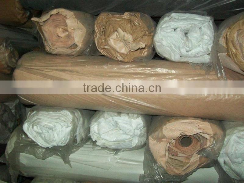 Pu Artificial Leather with Nonwoven Backing Stocklot for Shoes, Pu Shoe Lining Stocklot
