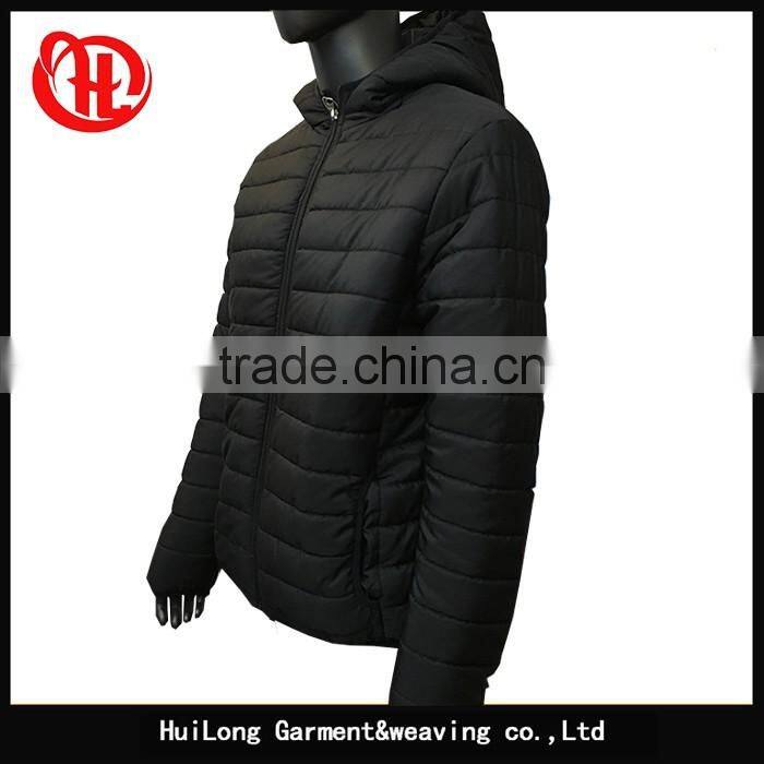 Hoody zipper up men winter jacket padded jacket