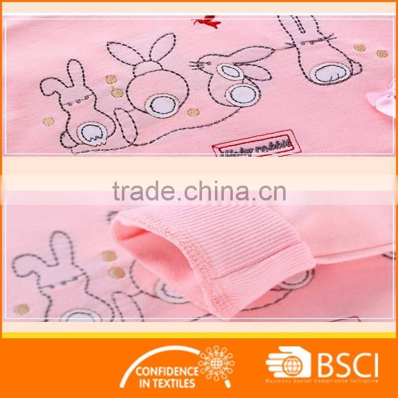Baby Girl Rabbit Printed Clothing Set