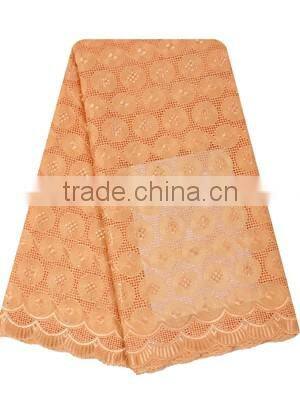 2016 Cheap High Quality Real Cotton SL0406-8 New Style Orange Swiss Voile Face