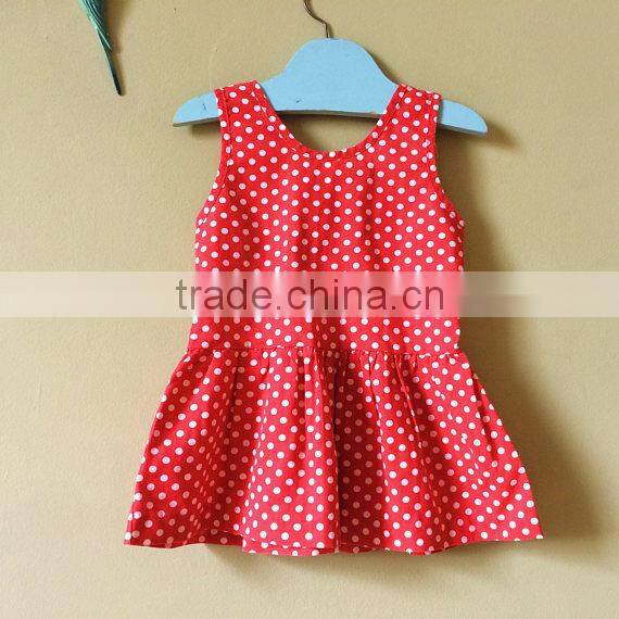 Wholesale new design polka dot children clothes baby dress pictures little girl party dresses