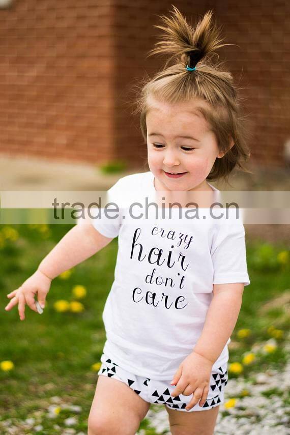 Cheap latest design wholesale fashion baby clothes short sleeve white cotton custom print t-shirt