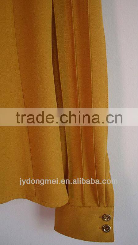 2015chiffon blouse long sleeve fashion style