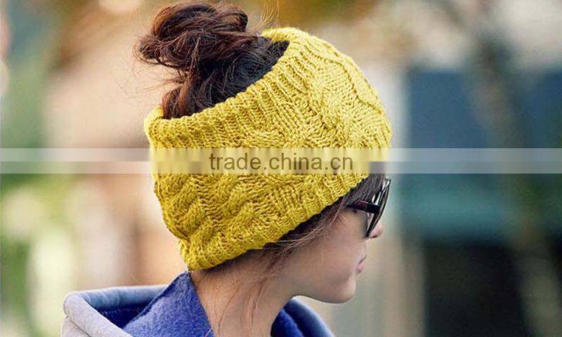 Grils Elastic Woolen Headband Hair Band/Woman Winter Crochet Headbands