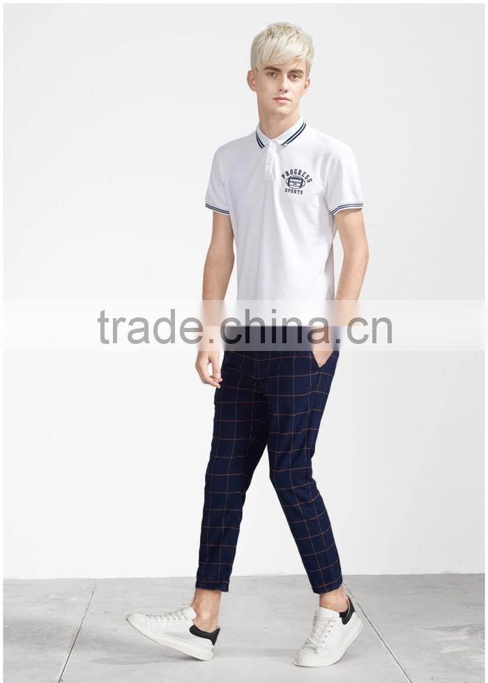 Short sleeve comfort print non brand polo shirt