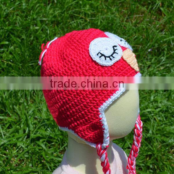 Knitted Animal Pattern Christmas Hats With Hairpiece
