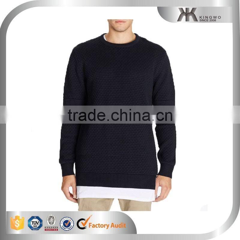 Wholesale Bulk Cheap Custom Crewneck Men's Quilted Sweatshirts