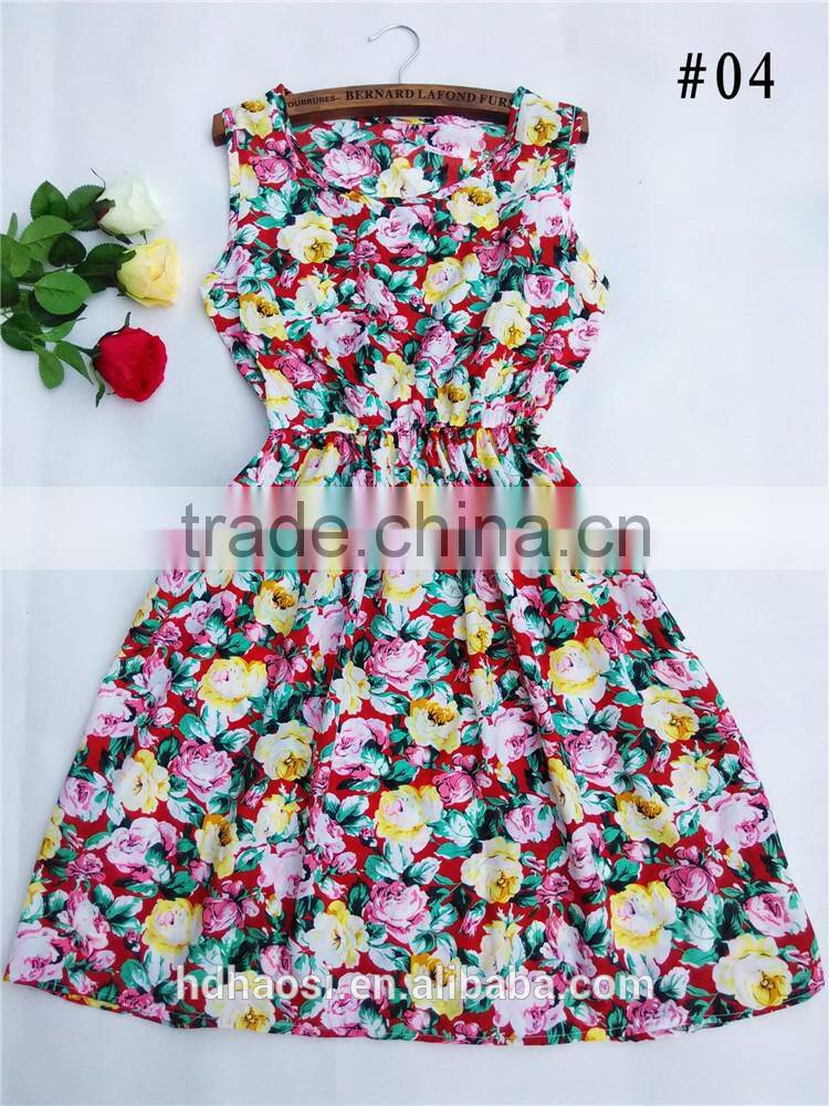 china factory wholesale price washable custom bohemian printed chiffon dress women printed fabric for dress