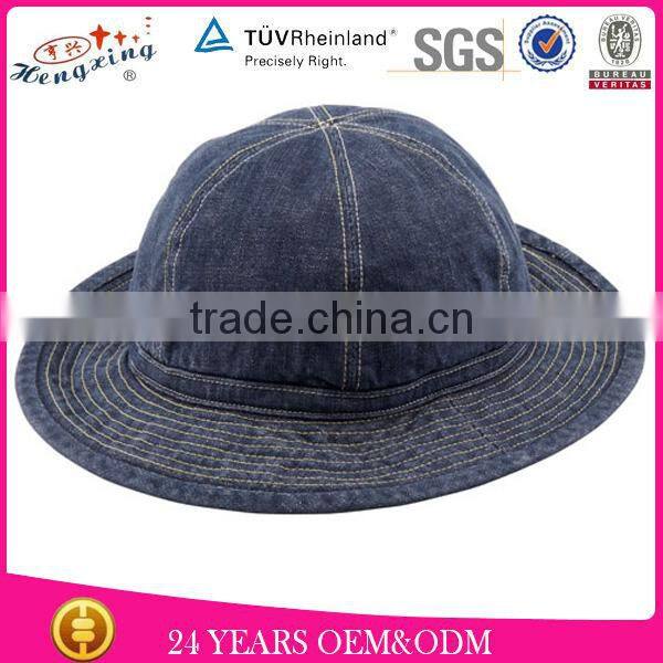 Streetwear Tie Dyed Wide Brim Fresh White Kids Plain Bucket Hat