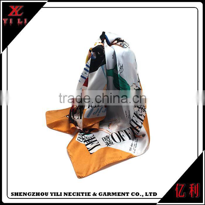 Fashion new design cheap men chinese silk scarf