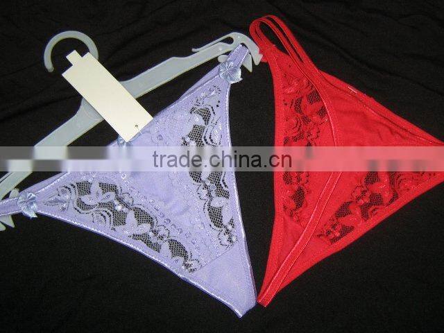 ladies underwear cotton women's low-waist lace briefs panties 0462#