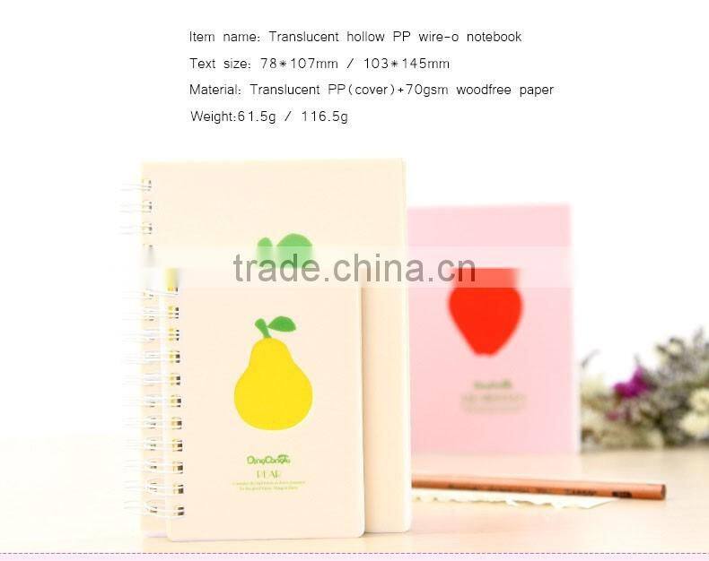 cute colors PP cover notepad customizable wire-o binding memo pad