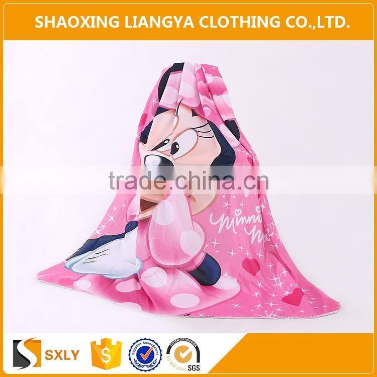 Factory price digital printing fleece blanket, household blankets