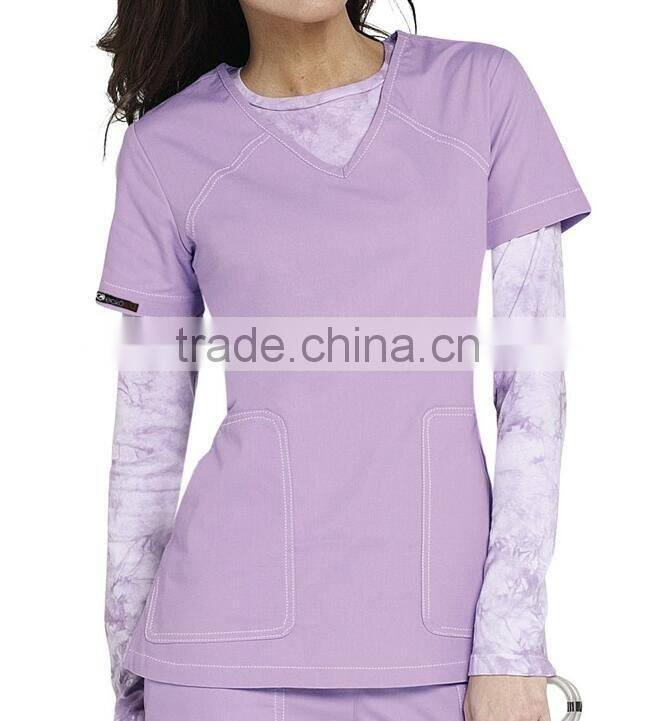 New hospital fashinable nurse uniform designs medical scrubs for ladies