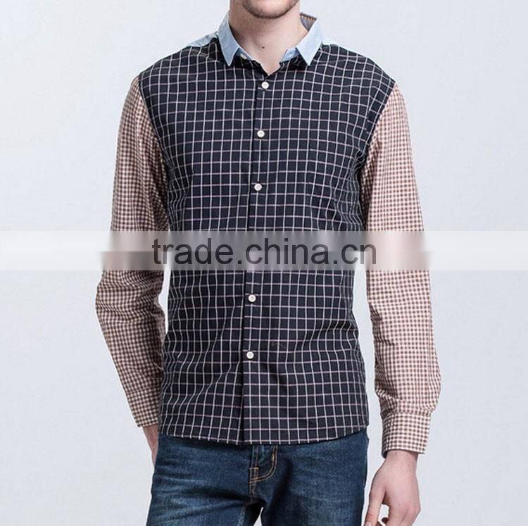 Western Style Mens Checked Leisure Shirts