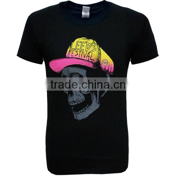 cotton custom print black t shirt design
