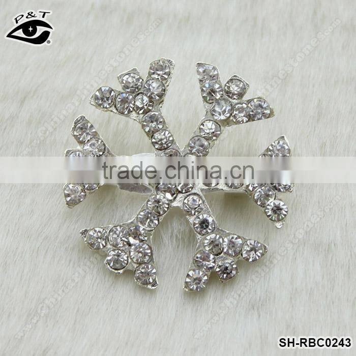Snow Flake Shape Brooches Rhinestone Brooch Pins For Wedding Invitation Decoration Accessories