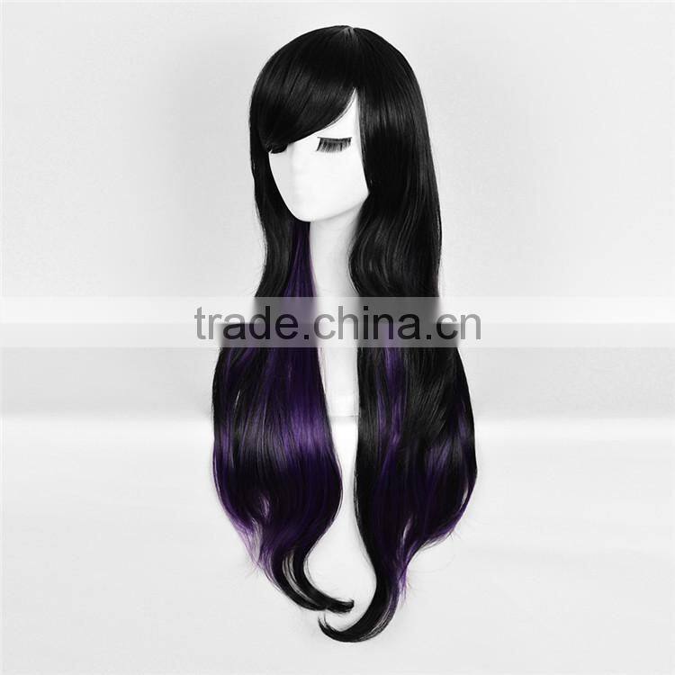 Factory Direct Sale Synthetic Wig Cosplay Very Long Black Hair Wig