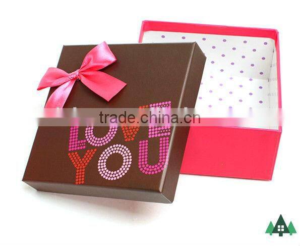 Romantic Valentine's Day Gift Box with Printed "Love You" ,Birthday Party Gift Box Manufacturer