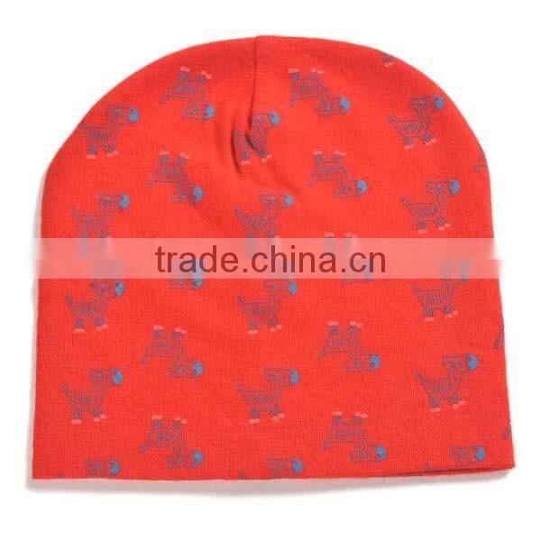 spring&summer korea style 100%cotton cute boys&girls horse pattern baby fancy beanie hat