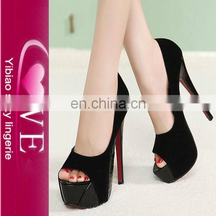 Latest Europe Fish Mouth Waterproof Color Matching High Heel Shoes