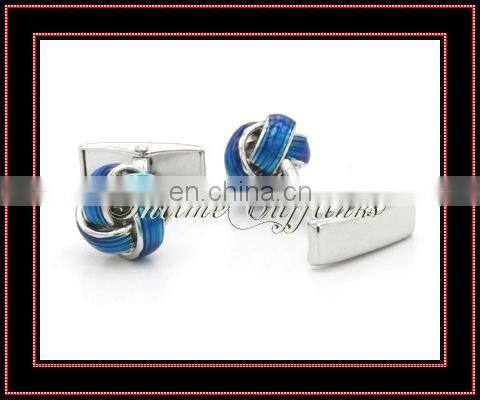 fashion enamel metal knot cuff-links